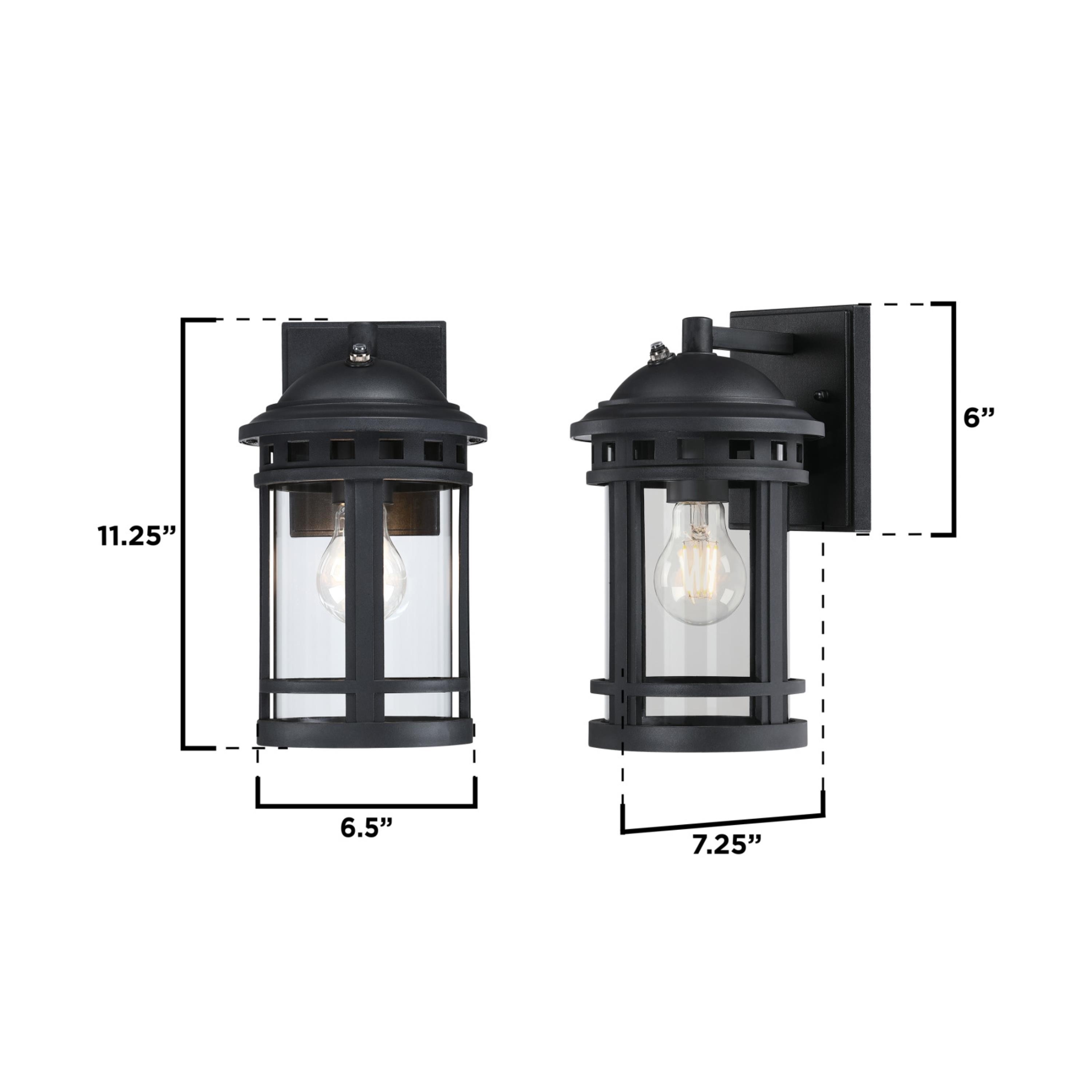 Westinghouse Lighting 6123200 Belon Outdoor Wall Fixture with Dusk to Dawn Sensor, Black - image 5 of 5