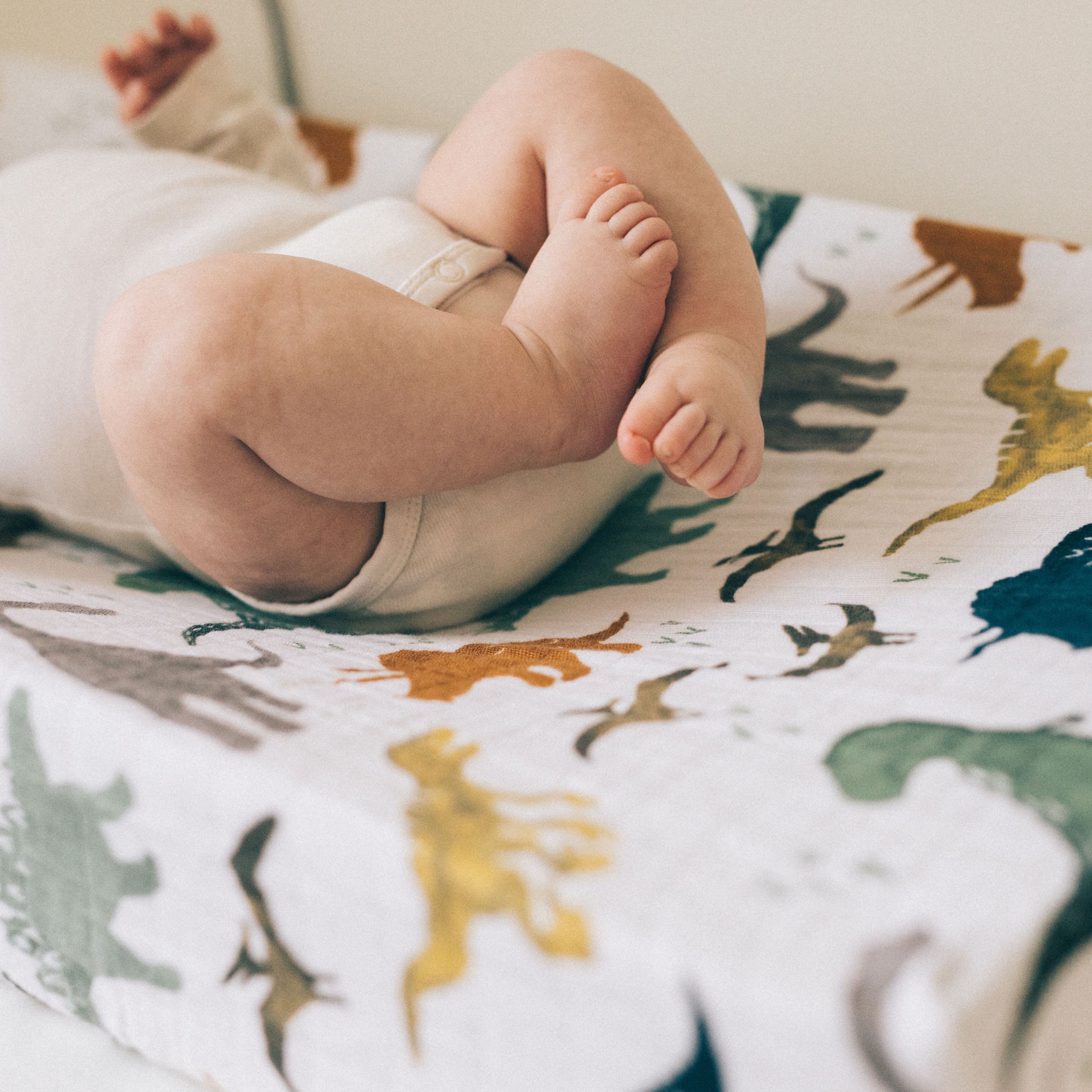 Little Unicorn Cotton Muslin Changing Pad Cover, Wipeable - Multicolor