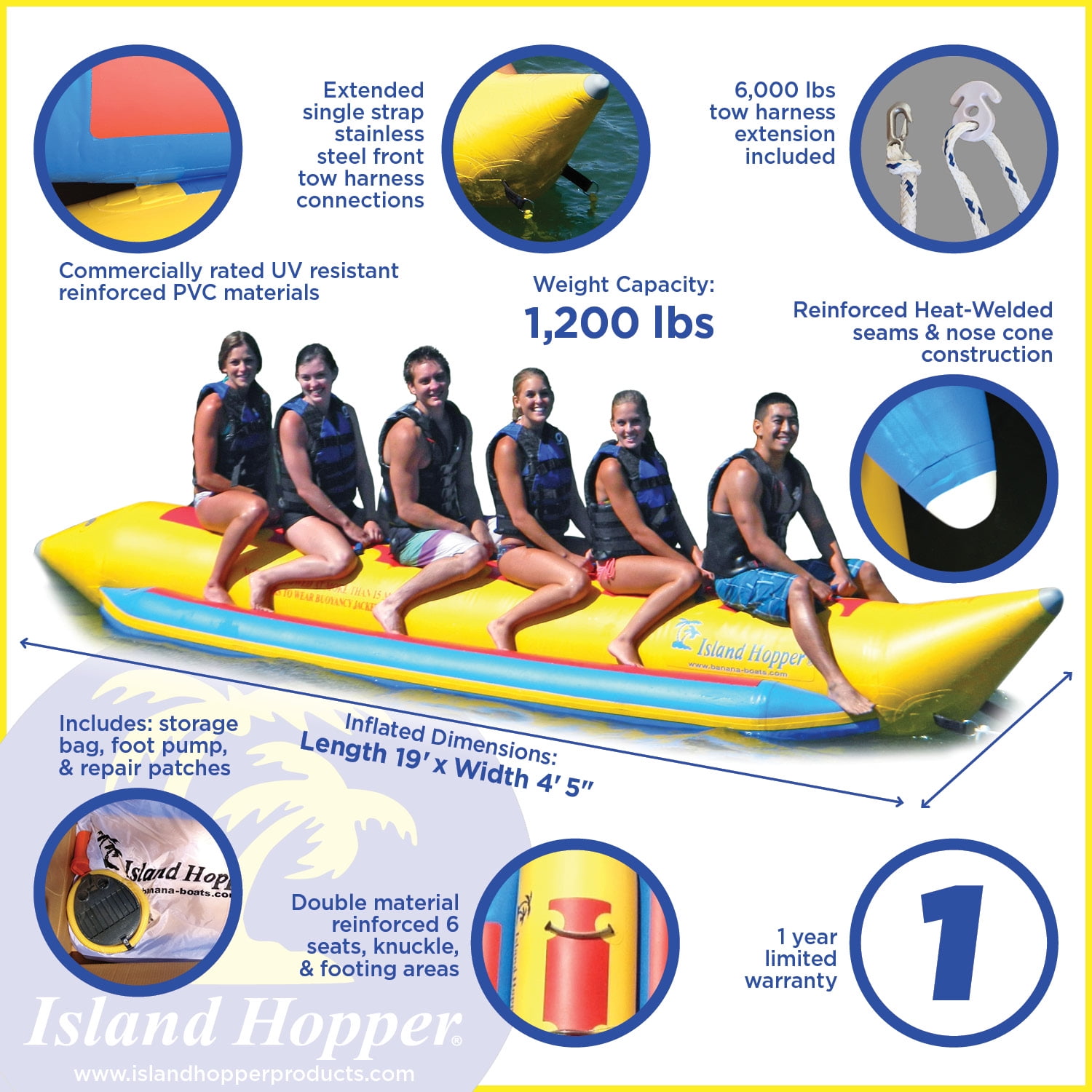 Aqua Sports Technology 6 Passenger Heavy Commercial Banana
