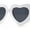 White Black, variant on Womens Oversize Thick Heart Shape Funky Retro Sunglasses Blue Black