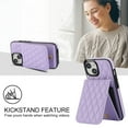 thumbnail image 2 of Crossbody Wallet Case for iPhone 14 Plus, Purse Magnetic Clasp RFID Blocking Card Holder, Elegant PU Leather Flip Kickstand Shockproof Protective Cover for iPhone 14 Plus, Purple, 2 of 8