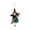 Green, variant on Halloween Scene Decorations, Orange Witch Broom Bell Pendant, Gothic Hanging Ornament, Indoor Ceiling Hanging Decor, Holiday Atmosphere Accessory for Household & Party Halloween Festival Decoration