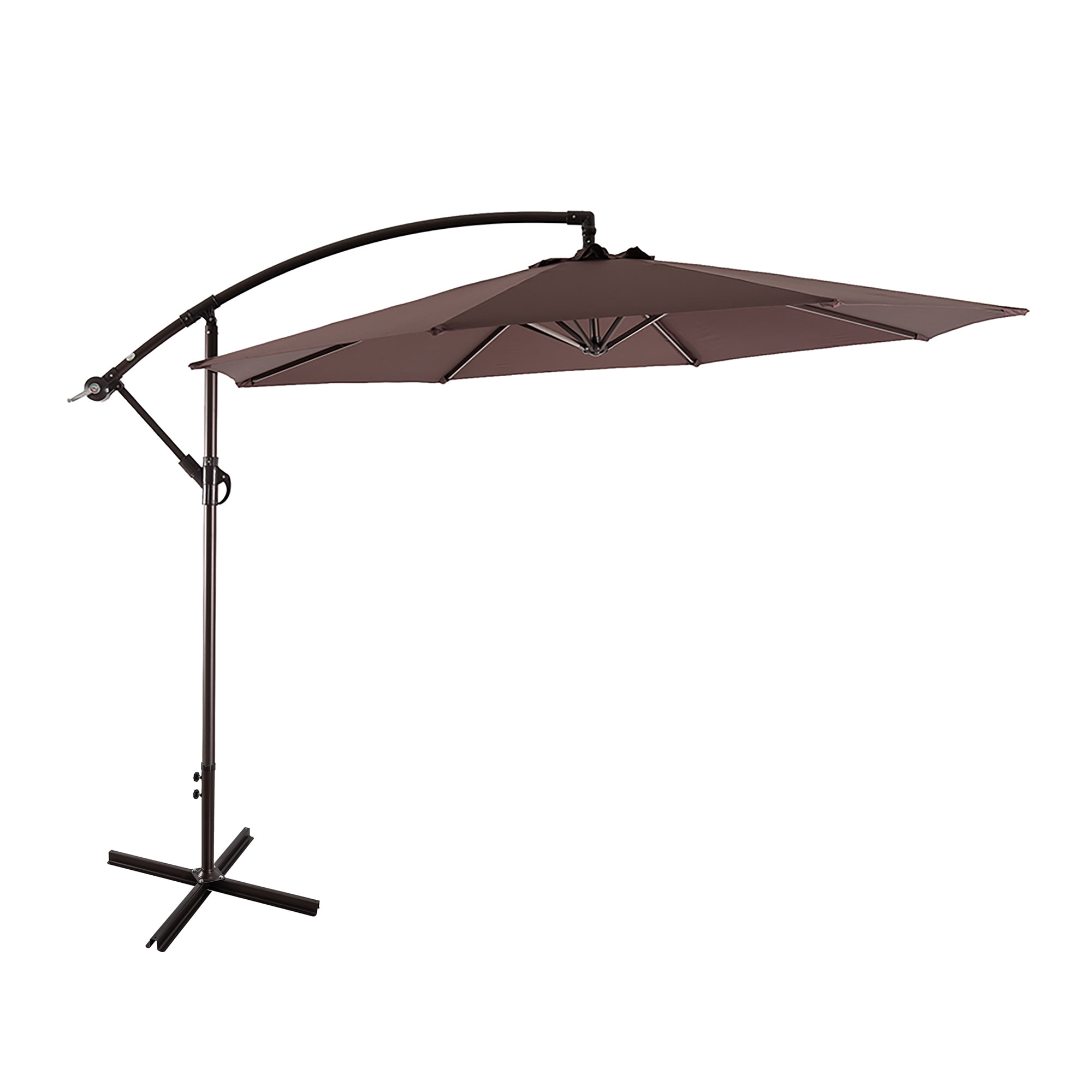 GARDEN 10 Ft Offset Cantilever Umbrellas for Patio Outdoor Shade, Coffee