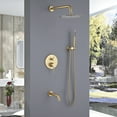 thumbnail image 3 of Three Functions Complete Shower System, Shower Faucet Set with Bathroom Bathtub Faucet with Rough-in Valve, 3 of 5