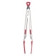 thumbnail image 1 of Pinzas para Alimentos - Pinzas bistec Antideslizantes Acero Inoxidable 304 engrosadas Pinzas cocinar Barbacoa Resistentes a la corrosión Hornear en la Cocina del Restaurante, Rojo/Negro(Rojo), 1 of 14