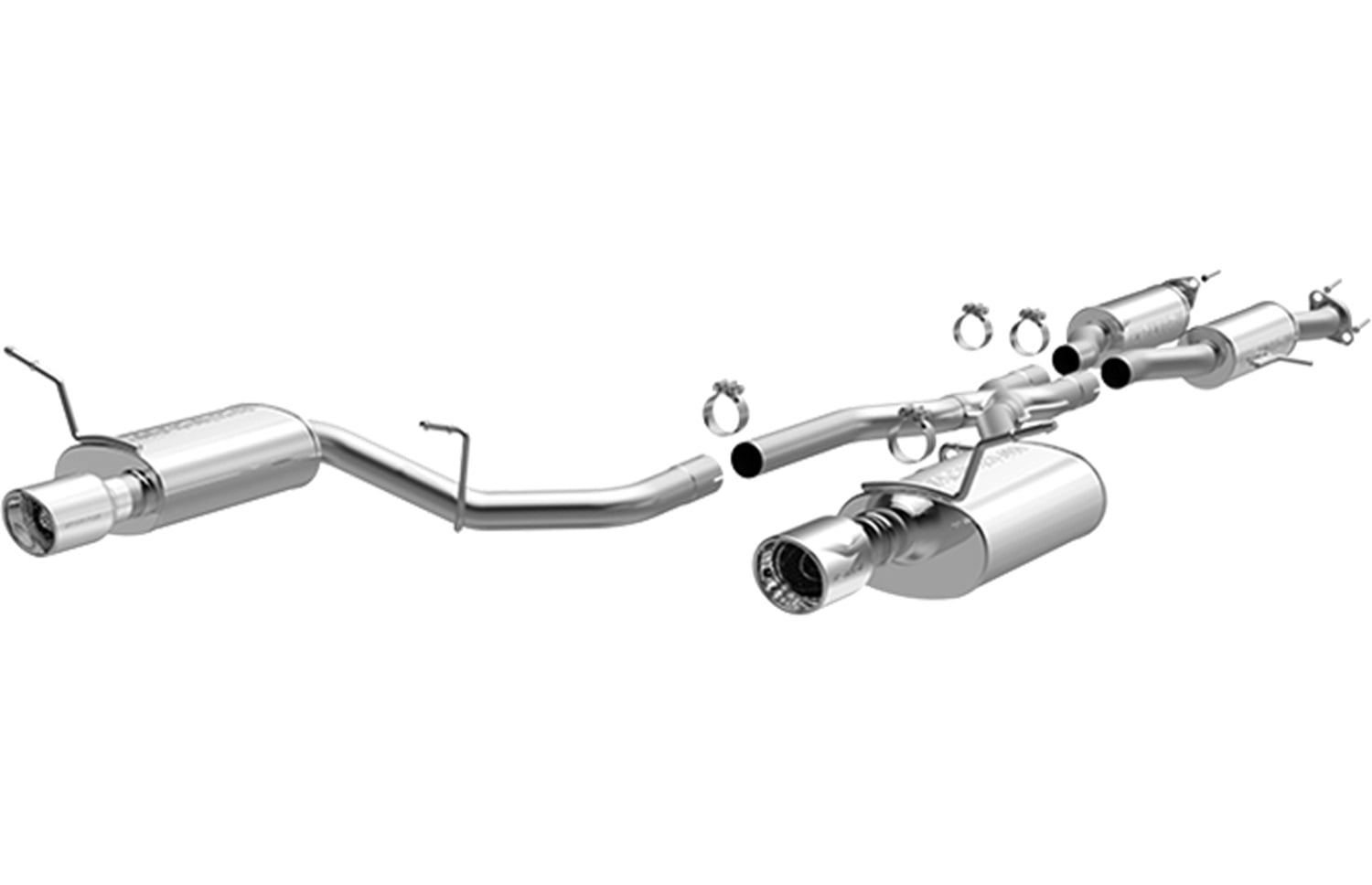 Truck Exhaust Kits DIY dual exhaust system 2.5 pipe Magnaflow RC Tip Side Exit