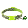 thumbnail image 2 of CHBORLESS 3 Pcs Nylon Reflective Cat Collar with Bell Adjustable Kitten Puppy Collars,Green, 2 of 7
