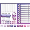 thumbnail image 1 of LANGUO Soft Tip Acrylic Markers 9 Colors/Set for Drawing Smart Opaque Foldable Student Marker, 1 of 6