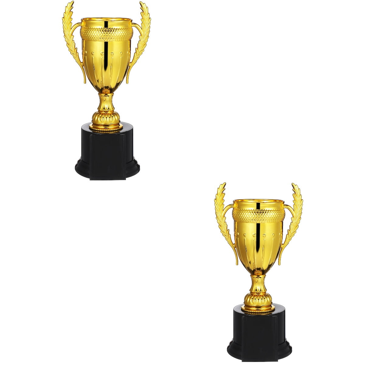 Worgeous 2pcs Golden Trophy Plastic Trophy Cup Award Trophy Party Trophy Decor Trophy Cup Model For Sports Competition