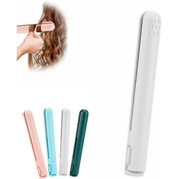Beautyskin USA Mini Curling Iron, Dual Glam Mini Curling Iron for Short Hair, Dualglam Mini Dual-Purpose Curling Iron, Mini Dual-Purpose Curling Iron for Short and All Hair Types-White