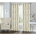 thumbnail image 3 of Eclipse Caprese Geometric Wave Blackout Thermalayer Grommet 52 x 84 Curtain Panel in Ivory, 3 of 6