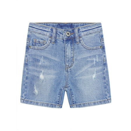 

KIDSCOOL SPACE Little Girls Boys Jeans Shorts Ripped Simple Design Cute Summer Denim Pants Light Blue 4-5 Years