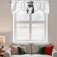 thumbnail image 3 of Tie Up Valances for Windows, Cute Otter Adjustable Valance Curtains Window Treatment for Living Room/Bedroom Windows, Funny Animal with Toilet Paper Rod Pocket Kitchen Curtains & Drapes 42x12 Inch, 3 of 9