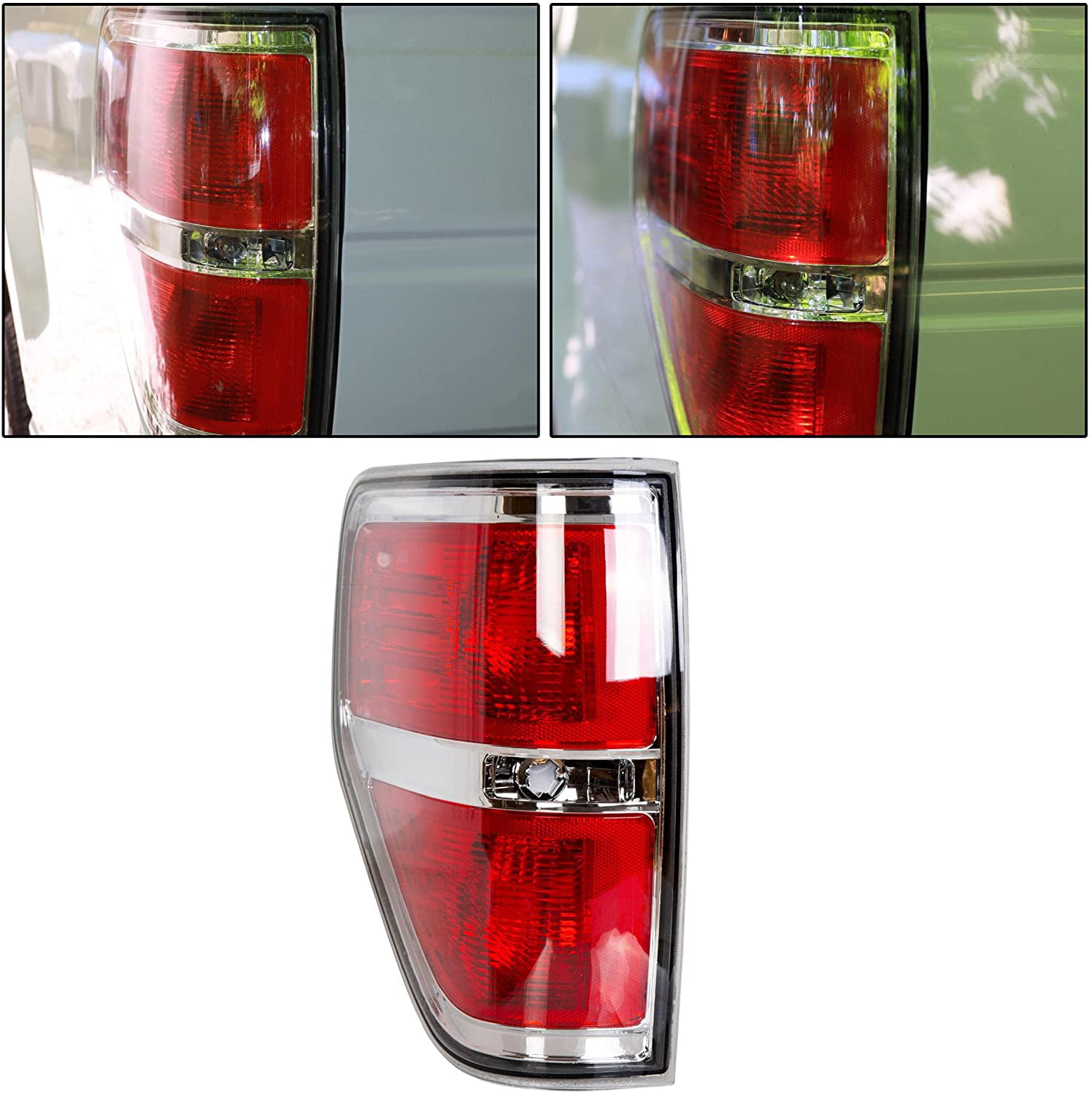 Chrome Covers Set 2 Taillights & Tailgate Camera Hole For 2015 2016 FORD F-150 