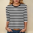 thumbnail image 2 of Dmsael Basic Tees for Women Womens Long Sleeve Shirt Cotton Crewneck Basic Tops Soft Athleisure Tshirt Fall Clothes Black,M, 2 of 5