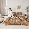 thumbnail image 5 of Homewish Vintage Labrador Retriever 7-Piece King Bedding,Camo Dog King Bed in a Bag,Brown,Light Gray Reversible, 5 of 8