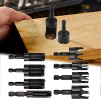 Wood Plug Cutter Drill Bit Set, 8Pcs, Includes 1/4", 5/8", 3/8", 1/2", 1/4 Inch Hex Shank