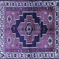 thumbnail image 1 of Ahgly Company Indoor Square Persian Blue Traditional Area Rugs, 3' Square, 1 of 4