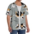 thumbnail image 4 of Easygdp Funny Beagle Active Dog Men's Casual Short-sleeved Shirt with Pocket and Button Suitable for Beach Vacation Leisure - 3X-Large, 4 of 7