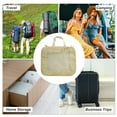 thumbnail image 4 of Unique Bargains 1 Pc Portable Packing Cube for Luggage 10.63"x4.72"x8.66" Khaki, 4 of 6