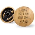 thumbnail image 1 of Custom Birth Year 1986 Wine Set Gift For 38th Birthday, Unique Gift Ideas For Turning 38, Wine Accessory For Mother's Day Father's Day Retirement, 1 of 1