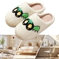 thumbnail image 1 of Pantuflas algodón con máscara Halloween pantuflas felpa cálidas para interiores y el (murciélago volador 44-45) (adecuadas para pies talla 43-44), 1 of 9