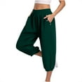 thumbnail image 7 of BLVB Womens Lounge Yoga Capris Pants Tapered High Waist Workout Crop Pants Sweatpants with Pockets, 7 of 7