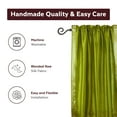 thumbnail image 4 of Olive Green Rod Pocket  Sheer Sari Curtain Drape Panel   - 43W x 108L - Pair, 4 of 4