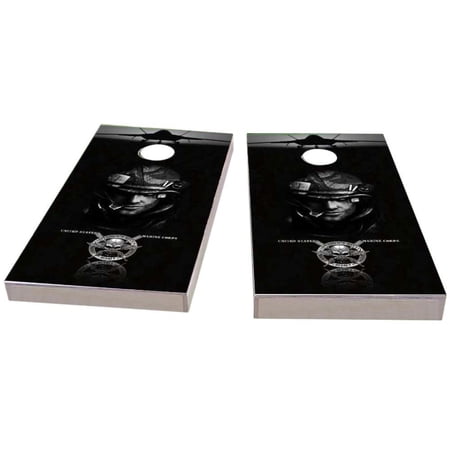 Skip's Garage USMC Amphibious Recon Solid Wood Cornhole Board Set