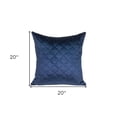 thumbnail image 3 of Tufted Diamond Navy Transitional Square Pillow, 3 of 9