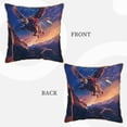 thumbnail image 3 of Fotbe Starry Sky Flying Tiger Pattern Velvet Decorative Throw Pillow Covers with Elegant Piping, Soft Plush Cushion Cover for Sofa, Bed, Car, Office-16"x16", 3 of 8