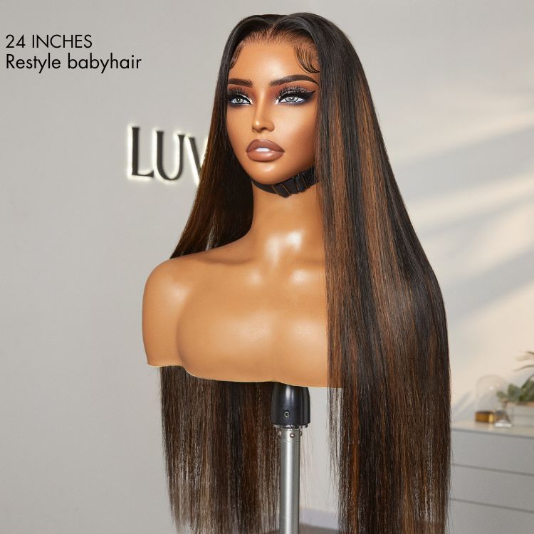 14in Super Natural Hairline Silky Straight Glueless 13x4 Frontal Lace Wig Human Hair Pre-Cut Lace