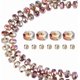 thumbnail image 1 of 120 cuentas de vidrio facetadas de 10 mm con corte redondo, chapadas en arcoíris, brillantes, espaciadores para bisutería, decoraciones colgantes, color marrón silla de montar, agujero: 1,2 mm., 1 of 5