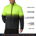 thumbnail image 4 of RefrigiWear Men's Enhanced Visibility Quilted Jacket - High-Visibility, Insulated, Lightweight Work Coat for Cold Weather, 4 of 7