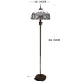 thumbnail image 5 of Tiffany Style Floor Standing Lamp W16H64 Inch Tall White Bend Stained Glass Shade 2E26 Antique Reading Lighting Resin Base S508W LAMPS Bedroom Living Room Bedside Coffee Table Lover Gifts, 5 of 8