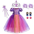 thumbnail image 2 of Disney Rapunzel Princess Dress Up Bowl Isabella Cosplay disfraz bebé niña cumpleaños ix regalo zhangyuxiang unisex, 2 of 2