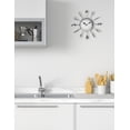thumbnail image 5 of Reloj de Pared de Cocina QZ con utensilios Plata con fondo Blanco manecillas de cubiertos 20 cms x 2 cms RLPLBL, 5 of 5