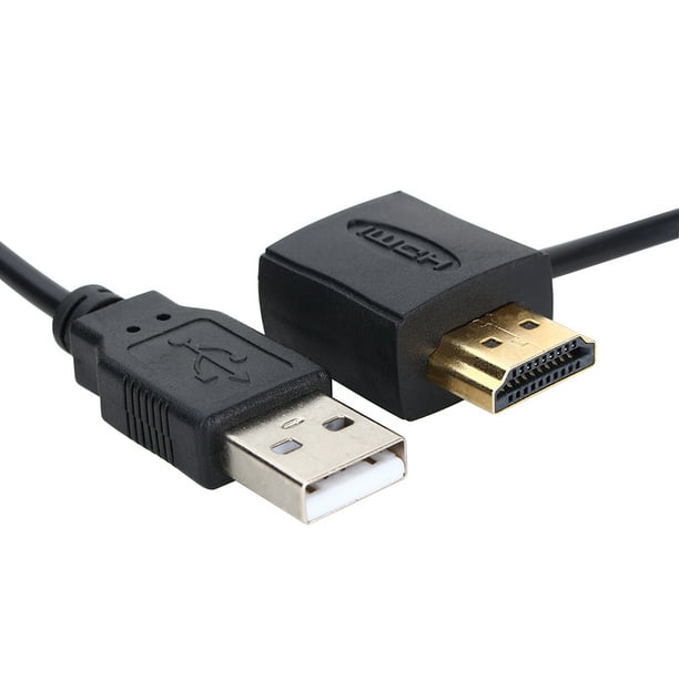 Adaptador HDMI macho a HDMI hembra, conector de 50 cm, cable de alimentación USB 2.0, cable HDMI