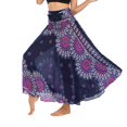 thumbnail image 3 of SWSMCLT Women's Long Coverup Skirt Hippie Gypsy Convertible Travel Boho Cover Up Dress High Waisted Summer Beach Elastic Waist Casual Fashion Navy Small-X-Large, 3 of 5