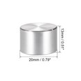 thumbnail image 2 of 2 pcs Botón de potenciómetro con eje estriado tono plateado de aluminio superficie lisa botón rotativo 20mmx13mm botón de control de volumen, 2 of 3