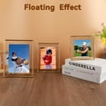 thumbnail image 2 of Gold Floating Frame ;x; Vertical Set For Picture x x x Tabletop Shelf Photo Frame Classy For Wedding Birthday Anniversary Home or Office Decor, 2 of 8