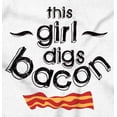 thumbnail image 2 of This Girl Digs Bacon Funny Meat Lover Women's Plus Size Graphic Tee Brisco Brands 2X, 2 of 5