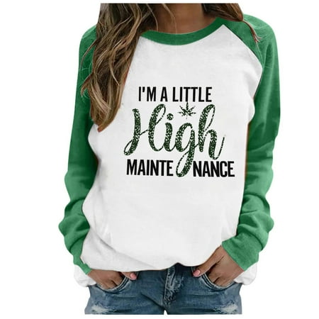 

Women Casual Cartoon Printing Raglan Long Sleeve Shirts Blouse Tops black long sleeve shirt women corset tops for women Green XL