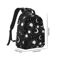 thumbnail image 2 of Yiaed Crescent and Stars Print School Backpack College Backpack Daypacks for Students High School Spacious and Durable Daypack for Work and Travel-One Size, 2 of 6