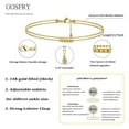 thumbnail image 7 of GOSFRY Gold Plated Layered Ankle Bracelets for Women Dainty Lightweight Featuring Five Square Dot Satellite Chains Summer Beach Jewelry Gifts, 7 of 7