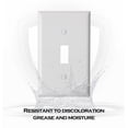 thumbnail image 3 of ENERGETIC 25 Pack Decorator Toggle Light Switch Plastic Wall Plate, Standard Size 1-Gang Multi-pack Outlet Covers, White Nylon, 3 of 6