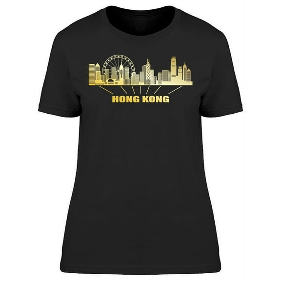 Hong Kong City Buildings T-Shirt Women -Image by Shutterstock, Female Small