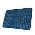 thumbnail image 2 of BrowQuartz Embossed Bath Mat Quick-Drying Solid Color Shower Absorbent Bathroom Rug Large Kitchen Washroom Door Bathmat Kids Safety Dark Blue 40x60cm, 2 of 6