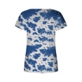 thumbnail image 2 of T-Shirts pour Femmes Coupe Ample Mode Imprimée Décontractée Col en V Manches Courtes T-Shirt Blouse Hauts T-Shirts à Manches Longues pour Femmes Blouses à Manches Courtes pour Femmes, 2 of 5