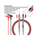 thumbnail image 5 of Kit Punta Multimetro Digital Prueba Cable Universal 20amp Lab.G Gris, Rojo, 5 of 5